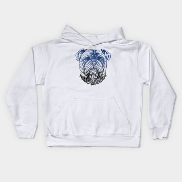 Gritty Bulldog Kids Hoodie by rcaldwell